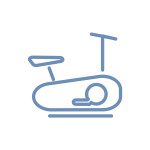 gym bike blue icon