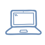 laptop blue icon